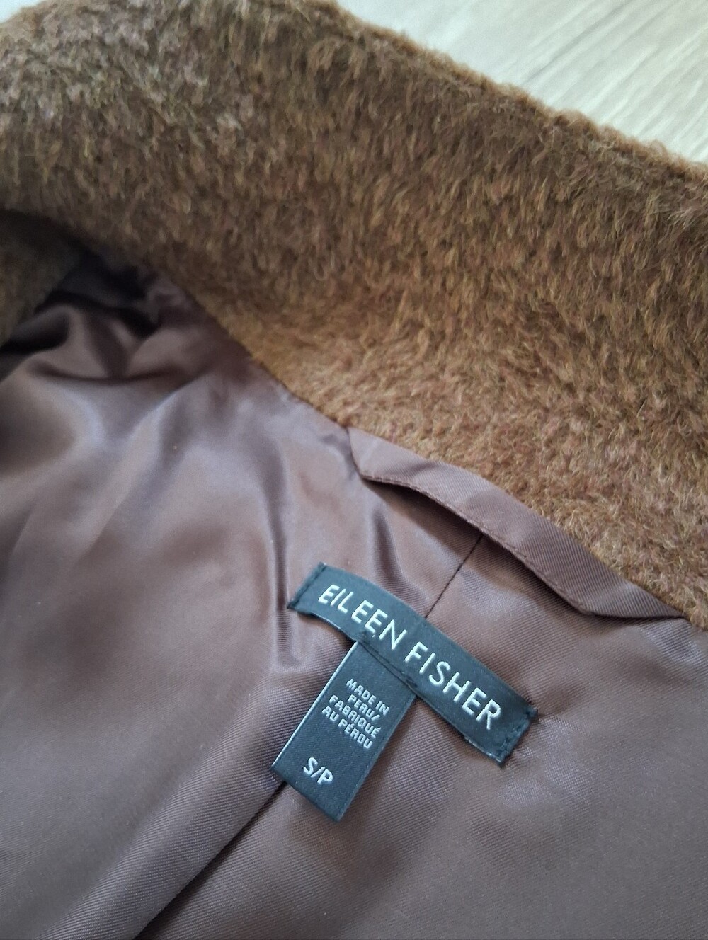 Eileen Fisher Sheared Alpaca Stand Collar Coat - Picture 8 of 16